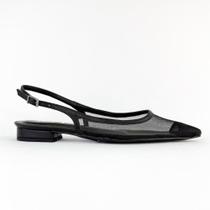 Slingback feminino com tela transparente 1812
