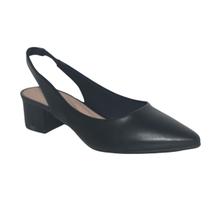 Slingback feminino salto bloco bico fino Beira Rio