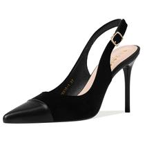 Slingback Heels GOSERCE Black Stiletto para mulheres tamanho 9 Slingback Heels GOSERCE Black Stiletto para mulheres tamanho 9