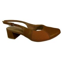 Slingback Nº35 Couro Tan Usaflex Feminino