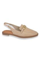 Slingback Nude Bebecê Bico Quadrado Bebecê