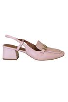 Slingback Rose Salto Bloco Bico Quadrado Lia Line Slingback Rose Salto Bloco Bico Quadrado Lia Line