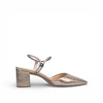 Slingback Salto Bloco Metalizado Slingback Salto Bloco Metalizado