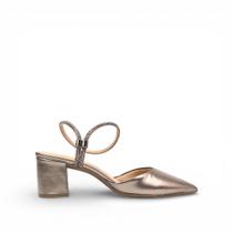 Slingback Salto Bloco Metalizado Slingback Salto Bloco Metalizado
