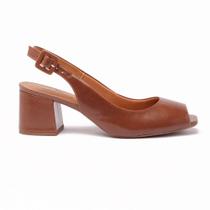 Slingback Sapato da Corte Salto Médio Peep Toe Slingback Sapato da Corte Salto Médio Peep Toe