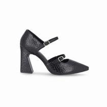 Slingback Silvana Salto Alto Preto