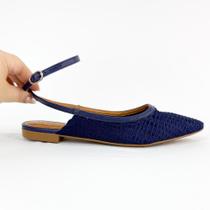 Slingback tramado com salto rasteiro 1791 Slingback tramado com salto rasteiro 1791