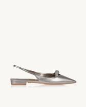 Slingback Uza Couro Shine Old Silver - C26S116A0025 Slingback Uza Couro Shine Old Silver - C26S116A0025