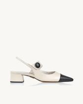 Slingback Uza Salto Médio Couro Venice Preta - M26R115A0008 Slingback Uza Salto Médio Couro Venice Preta - M26R115A0008