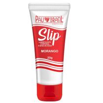 Slip gel lubrificante aromatizado base d'água 20g morango - PAU BRASIL