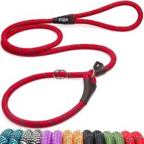 Slip Lead Fida Durable 1,8 m x 1,3 cm para cães grandes e médios, vermelho Slip Lead Fida Durable 1,8 m x 1,3 cm para cães grandes e médios, vermelho