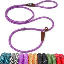 Slip Lead Fida Durable 6 pés x 3/8 polegadas roxo para cães pequenos
