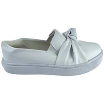 Slip-On Branco Detalhe Nó - ULLY Slip-On Branco Detalhe Nó - ULLY