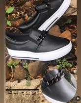 slip On flat deta em corren salto 3cm TAM: 38,39
