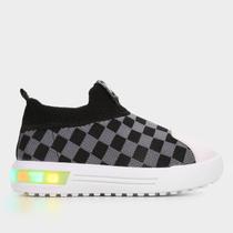 Slip On Infantil Molekinho Knit Led Menino