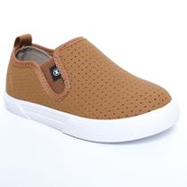 Slip On Infantil Molekinho Perfuros Casual - Caramelo