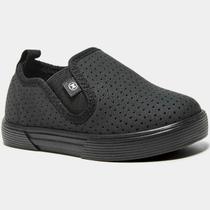 Slip On Infantil Molekinho Perfuros Menino - Preto