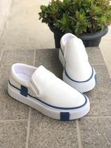 Slip On Naty Branco/Blue Dona Be