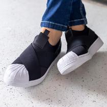 Slip on Preto Feminino AD Super confortável 34 Ao 39 Academia Treino Caminhada