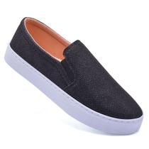 Slip On Sapatenis Feminino Sem Cadarço Casual Brilho