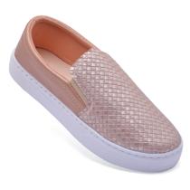 Slip On Sapatenis Feminino Sem Cadarço Casual Tresse - Menina de Marte