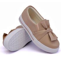 Slip On Tenis Casual Autem Originals Liso Sola Alta Reta com Detalhe Laço