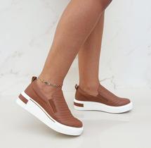 Slip On Tênis Feminino Iate Calce Fácil C/Elastico Caramelo Slip On Tênis Feminino Iate Calce Fácil C/Elastico Caramelo
