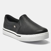 Slip On Via Marte Feminino Macchiato e Preto Ref:12101