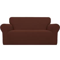 Slipcover Easy-Going Stretch Loveseat Coffee Polyester Slipcover Easy-Going Stretch Loveseat Coffee Polyester