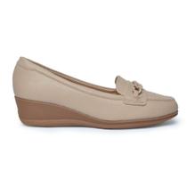 Sliper Feminino Modare Salto Baixo Anabela Bege