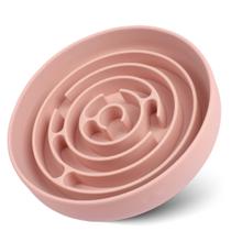 Slow Feeder Dog Bowl Coomazy Silicone com ventosas rosa