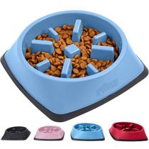 Slow Feeder Dog Bowl Gorilla Grip, 2 xícaras, azul claro Slow Feeder Dog Bowl Gorilla Grip, 2 xícaras, azul claro