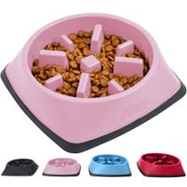 Slow Feeder Dog Bowl Gorilla Grip 4 xícaras rosa 100% livre de BPA Slow Feeder Dog Bowl Gorilla Grip 4 xícaras rosa 100% livre de BPA