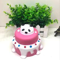 Slow Rebound Descompressão Teddy Bear Head Round Cake Modelo