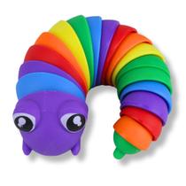 Slug Fidget Lesma 19 Cm, Brinquedo Sensorial Articulado de Descompressão Flexível