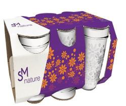 Sm nature jg c/ 6 copo cristalino 270 ml - caixa c/ 8 peças - NADIR Sm nature jg c/ 6 copo cristalino 270 ml - caixa c/ 8 peças - NADIR