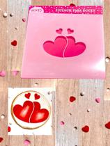 SM10 Estêncil coração para confeitaria e artesanato. SM10 Estêncil coração para confeitaria e artesanato.