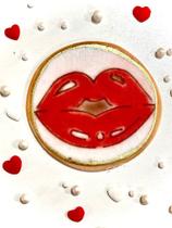SM23 Estêncil lábios para confeitaria e artesanato.