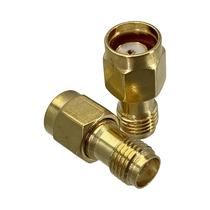 SMA RP-SMA Macho Para SMA Fêmea Adaptador Coaxial RF Ângulo Direito 1pcs