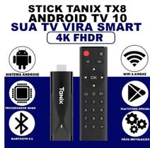 Smart Android Stick TX8 Tanix 16GB 2GB Sua TV comum vira Smart