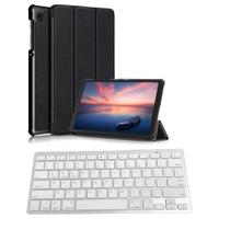 Smart Case compatível para Tablet Samsung Galaxy A7 lite T220 T225 + Mini Teclado Bluetooth