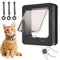 Smart Cat Door Dubcei com sensor RFID de 3 colares e controle remoto Smart Cat Door Dubcei com sensor RFID de 3 colares e controle remoto