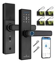 Smart Fechadura Biométrica Inteligente Digital Touch Preto Smart Fechadura Biométrica Inteligente Digital Touch Preto