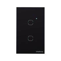 Smart Interruptor Intelbras 2 Módulos Touch2 Wi-Fi 50/60Hz Bivolt Preto - EWS1002BR