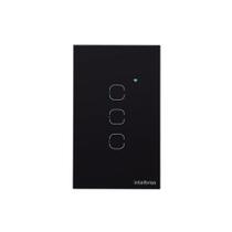 Smart Interruptor Intelbras 3 Módulos Touch3 Wi-Fi 50/60Hz Bivolt Preto - EWS1003BR