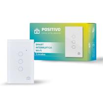 Smart Interruptor Positivo 3 botões Wi-Fi 2.000W Alexa Ou Google Assistente