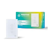 Smart Interruptor WiFi Positivo Casa Inteligente 3 Módulos Touch Branco Smart Interruptor WiFi Positivo Casa Inteligente 3 Módulos Touch Branco