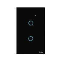 Smart Interruptor Zinnia 2 Botões 10A Wi-Fi 50/60Hz Preto - ZNS-I2B-BK01