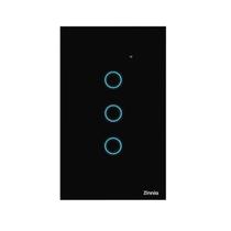 Smart Interruptor Zinnia 3 Botões 10A Wi-Fi 50/60Hz Preto - ZNS-I3B-BK01