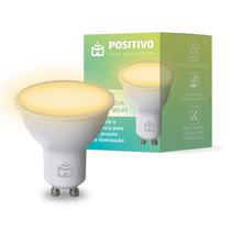Smart Lâmpada Spot Inteligente Positivo Wi-fi 2,4GHz para bocal GU10 LED 4,2W Compatível com Alexa e Google Assistent Casa Inteligente Branco Bivolt